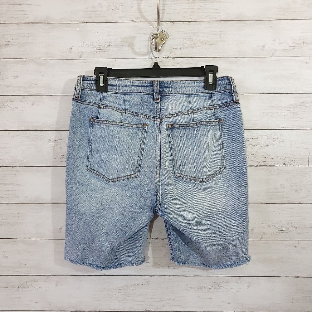 Free People Avery Button Fly High Rise Cut Off Style Bermuda Shorts Size 28 - Picture 5 of 12
